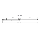 Душевой уголок Vincea Como-N VSR-4CN1015CLB, 1500*1000, черный, стекло прозрачное