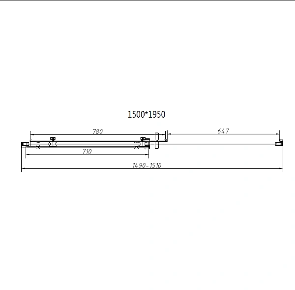 Душевой уголок Vincea Como-N VSR-4CN1015CLB, 1500*1000, черный, стекло прозрачное