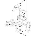 Смеситель для ванны Kludi Pure&Solid 346810575