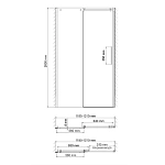 Душевая дверь WasserKRAFT Alme 120х200 см 15R05