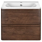 Тумба под раковину Vincea Vico 600 подвесная, 2 выкатных ящика soft close, R.Wood