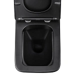 Унитаз подвесной Vincea Q-Line VT1-12MB безободковый, цвет матовый черный, ультратонкое сиденье soft-close