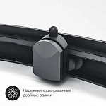 W90G-401-090BT Душевое ограждение Gem 1/4 Rond 90x90 стекло прозрачное, профиль черный матовый, без