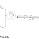 Душевая дверь Vincea Lugano VDS-1L130CLB-1, 1300, черный, стекло прозрачное