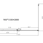 Душевой уголок Vincea Dice VSR-4D9011CL, 1100*900, хром, стекло прозрачное