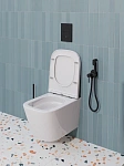 Инсталляция Grohe Rapid SL, кнопка хром глянец с безободковым, подвесным унитазом Santerika SAN.UNT.02 с технологией смыва "Торнадо" с сиденьем микролифт