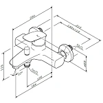 F71A10000 Spirit V2.1 смеситель д/ванны/душа, хром, шт