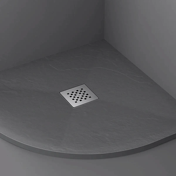 Поддон для душа из искусственного камня Vincea VST-4SQ1010A, 1000*1000*25, антрацит