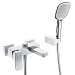 Смеситель для ванны WasserKRAFT Aller 1061WHITE с душем