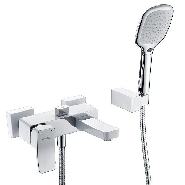 Смеситель для ванны WasserKRAFT Aller 1061WHITE с душем