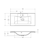 Раковина из литьевого мрамора BelBagno BB900/450-LV-MR-PR, 90 см