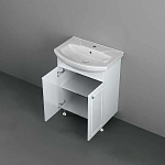 M41-FSX0601WG-WCC060 Palace One, база на ножках с раковиной, 60см, двери, белый, глянец