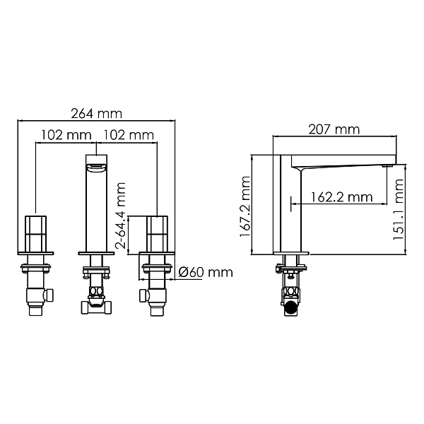 Смеситель для раковины WasserKRAFT Naab 8635