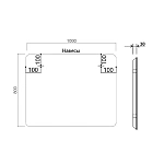 Зеркало Vincea LED VLM-3MA100-2 1000х800 c сенсорным выключателем и диммером, антизапотевание