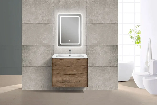 Тумба под раковину Vincea Paola 600 подвесная, 2 выкатных ящика soft close, V.Oak