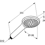 Душевая лейка Kludi Freshline 1S 6780043-00