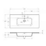 Керамическая раковина BelBagno BB1000ETL, 101 см