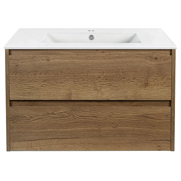 Тумба под раковину Vincea Gio 800 подвесная, 2 выкатных ящика soft-close, T.Oak