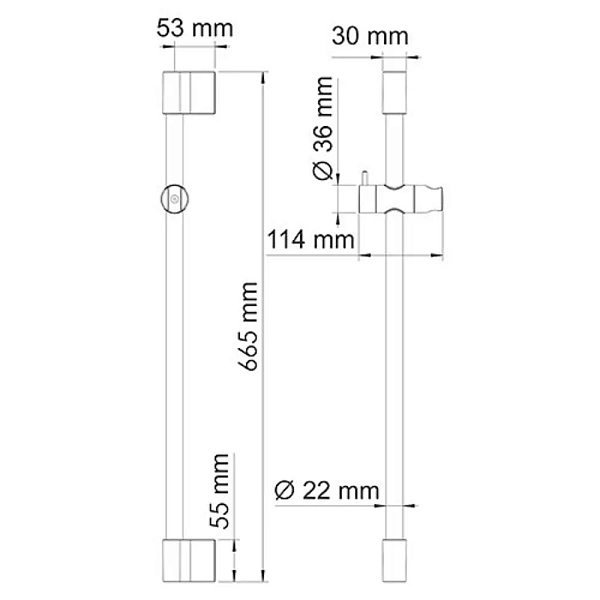 Штанга для душа WasserKRAFT A154