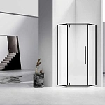 Душевой уголок Vincea Slim-N VSP-4SN900CLB, 900*900, черный, стекло прозрачное