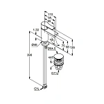 Смеситель для раковины Kludi Zenta SL 482660565 с донным клапаном