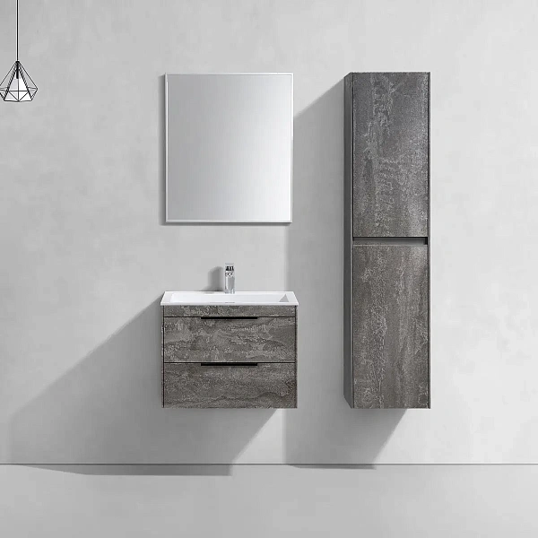 Тумба под раковину Vincea Chiara 2D 600 подвесная, 2 выкатных ящика soft-close, G.Stone