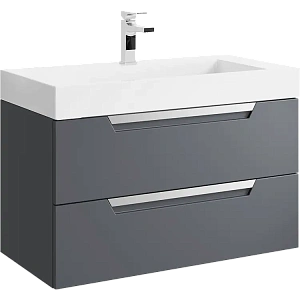 Тумба под раковину подвесная Aqwella Cube CUB0109GR, 90 см