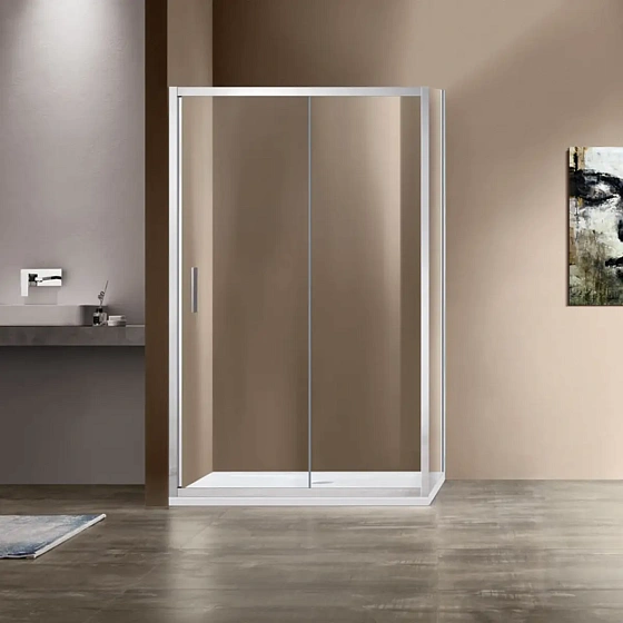 Душевой уголок Vincea Garda VSR-1G1016CL, 1600*1000, хром, стекло прозрачное