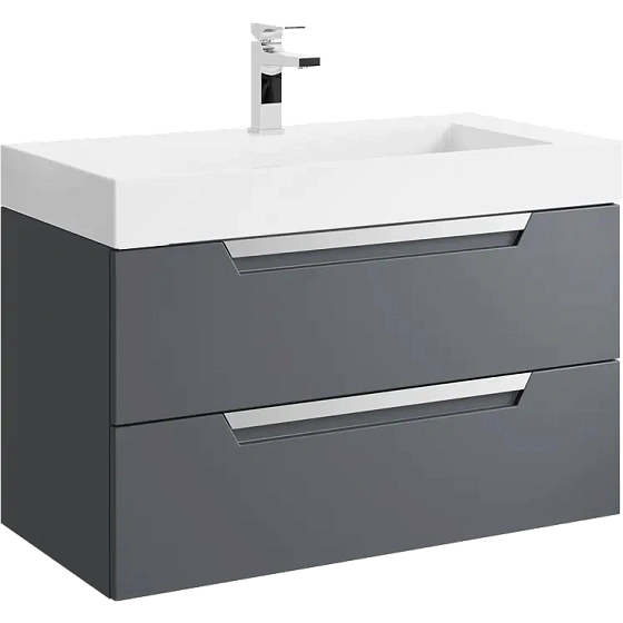 Тумба под раковину подвесная Aqwella Cube CUB0109GR, 90 см