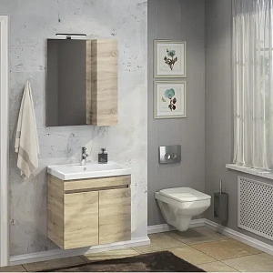 Подвесная тумба с раковиной Comforty Тромсе 60 дуб сонома 00004142217CF
