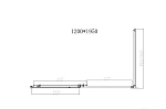 Душевой уголок Vincea Slim-N VSR-4SN8012CGB, 1200*800, черный, стекло тонированное