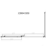 Душевой уголок Vincea Slim-N VSR-4SN8012CL, 1200*800, хром, стекло прозрачное