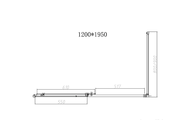 Душевой уголок Vincea Slim-N VSR-4SN8012CL, 1200*800, хром, стекло прозрачное