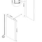 Душевая перегородка Vincea Walk-In VSW-1H700CLGM, 700*2000, вороненая сталь, стекло прозрачное