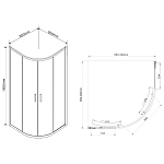 Душевой уголок Vincea Garda VSQ-1G900CL, 900*900, хром, стекло прозрачное