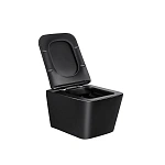 Унитаз подвесной Vincea Q-Line VT1-12MB безободковый, цвет матовый черный, ультратонкое сиденье soft-close