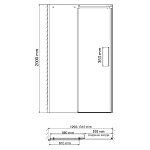 Душевая дверь WasserKRAFT Alme 130х200 см 15R30