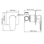 Встраиваемый смеситель для душа WasserKRAFT Weiba 3151