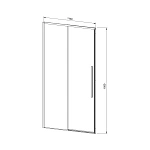 Душевая дверь Vincea Slim-N VDS-4SN110CL, 1100, хром, стекло прозрачное