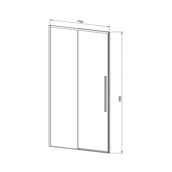 Душевая дверь Vincea Slim-N VDS-4SN110CL, 1100, хром, стекло прозрачное