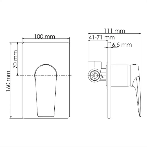 Встраиваемый смеситель для душа WasserKRAFT Aisch 5551