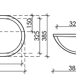 Интегрированная раковина Ceramica Nova Element CN6044, 56.5 см