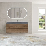 Тумба под керамическую раковину Mia 1200 подвесная, 2 выкатных ящика soft close, V.Oak