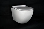 Инсталляция Grohe, кнопка вороненная сталь с подвесным унитазом OLIVE'S VORTEX DUO VD30116DP с технологией смыва "Двойной Торнадо", сиденье микролифт