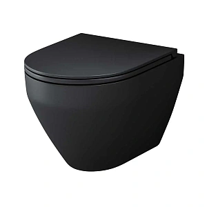 Унитаз подвесной AM.PM Spirit V2.0 FlashClean безободковый, черный матовый