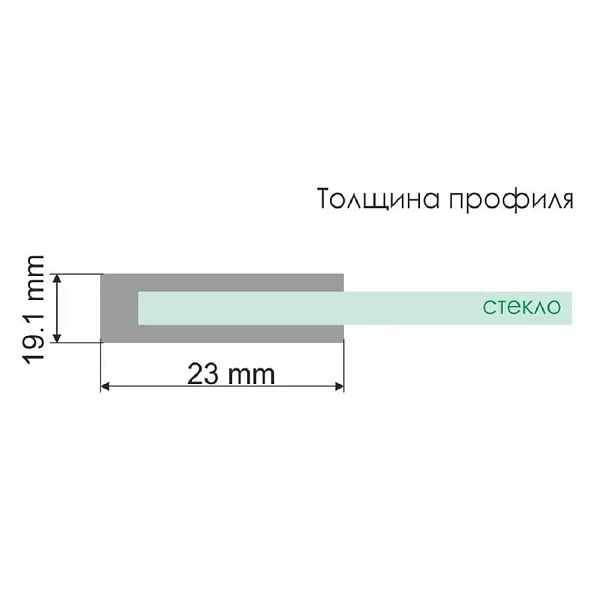 Душевая дверь WasserKRAFT Elbe 100х200 см 74P05