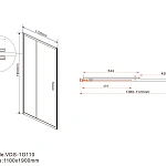 Душевая дверь Vincea Garda VDS-1G110CL, 1100, хром, стекло прозрачное