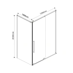 Душевой уголок Vincea Arno VSR-1A1013CL, 1300*1000, хром, стекло прозрачное