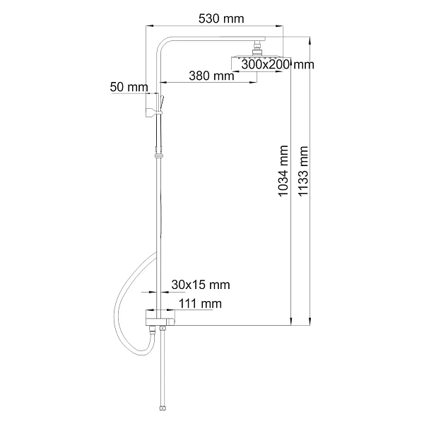 Душевая система WasserKRAFT A042