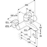 Смеситель для ванны Kludi Bozz 386913976